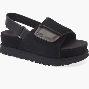 UGG GOLDENSTAR SLINGBACK  PLATFORM SANDALS SUEDE
